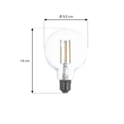 LUUMR LED-Leuchtmittel, E27 G95 7W, smart, klar