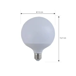 LUUMR Smart LED, E27, G125, 9W, RGB, Tuya, WLAN, matt, CCT