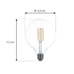 LUUMR Smart LED E27 G125 7W ZigBee Tuya Hue 2er-Set