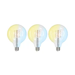 LUUMR Smart LED E27 G125 7W ZigBee Tuya Hue 3er-Set