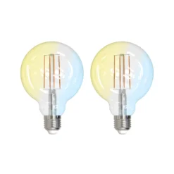 LUUMR Smart LED E27 G95 7W ZigBee Tuya Hue 2er-Set