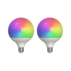 LUUMR Smart LED, 2er, E27, G125, 9W, RGBW, CCT, matt, Tuya