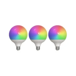 LUUMR Smart LED, 3er, E27, G125, 9W, RGBW, CCT, matt, Tuya
