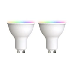 LUUMR Smart LED GU10 Plastik 4,7W RGBW CCT Tuya opal 2er-Set