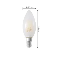 LUUMR Smart LED-Kerzenlampe E14 4,2 W matt CCT Tuya WLAN
