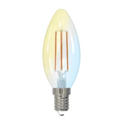 LUUMR Smart LED-Kerzenlampe klar E14 4,2W Tuya WLAN CCT