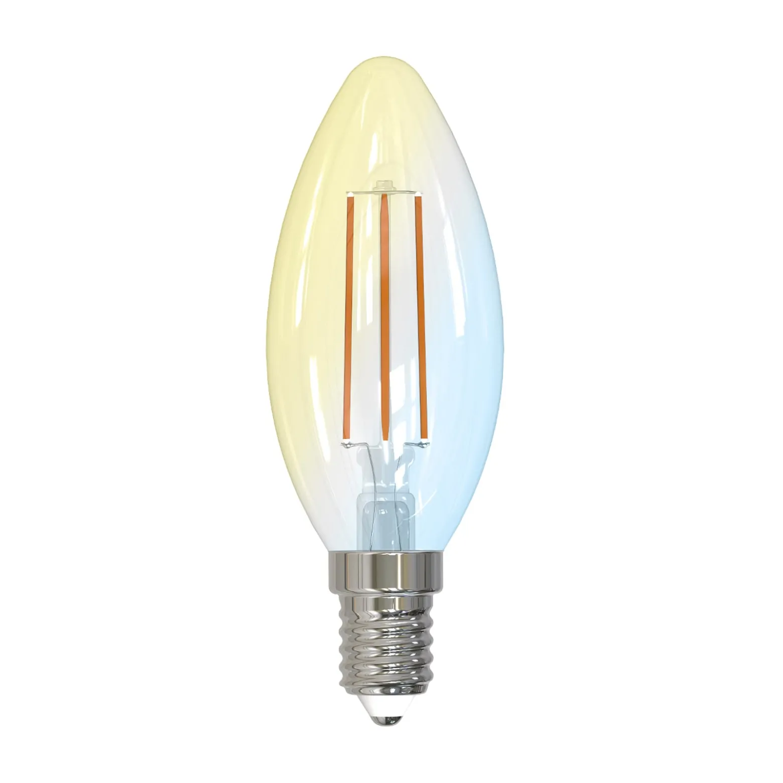 LUUMR Smart LED-Kerzenlampe klar E14 4,2W Tuya WLAN CCT