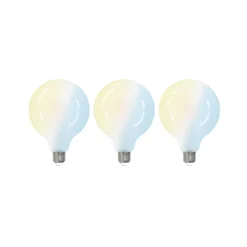 LUUMR Smart LED-Leuchtmittel 3er E27 G125 7W CCT matt Tuya