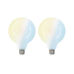 LUUMR Smart LED-Leuchtmittel 2er E27 G125 7W CCT matt Tuya