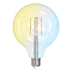 LUUMR Smart LED-Leuchtmittel klar E27 G125 7W Tuya WLAN CCT