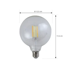 LUUMR Smart LED-Leuchtmittel klar E27 G125 7W Tuya WLAN CCT