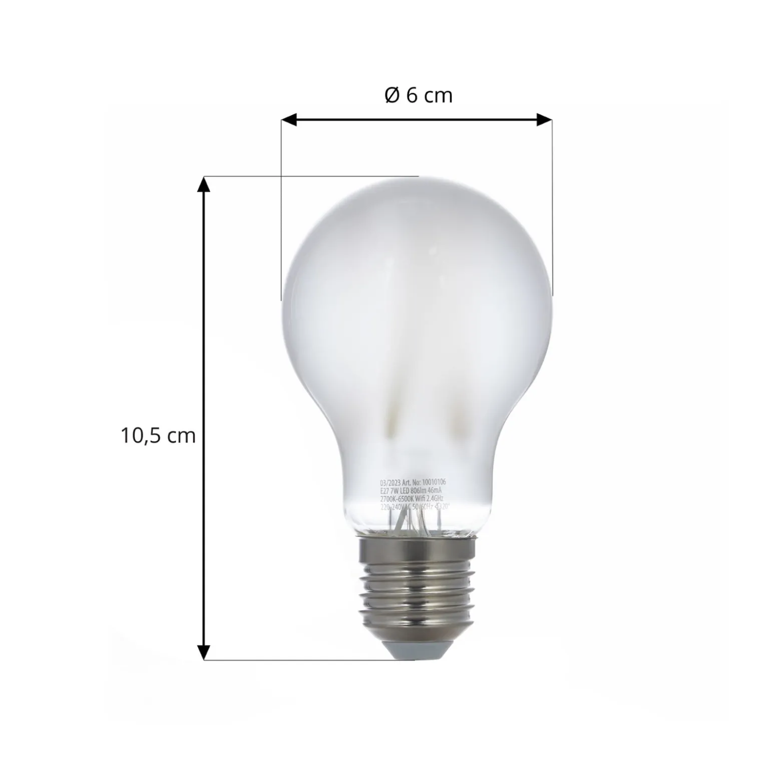 LUUMR Smart LED-Leuchtmittel matt E27 A60 7W Tuya WLAN CCT