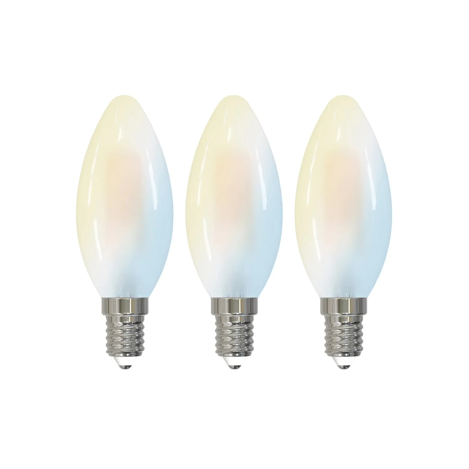 LUUMR Smart LED-Tropfenlampe 3er-Set E14 4,2W CCT klar Tuya