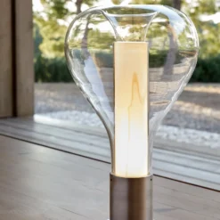 LZF Eris LED-Tischlampe Glas aluminium/elfenbein