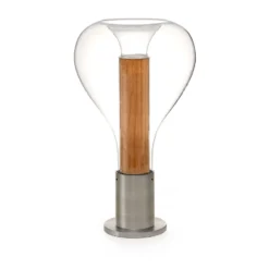 LZF Eris LED-Tischlampe Glas aluminium/kirsche