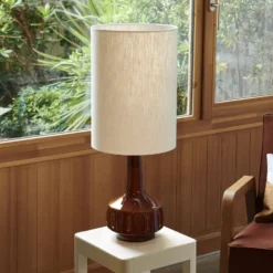 MARKET SET Tischlampe Jimmy, braun/beigefarben, Höhe 83 cm
