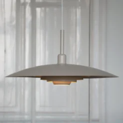 Markslöjd Hängeleuchte Piny, beige, Ø 57 cm, Metall, E27