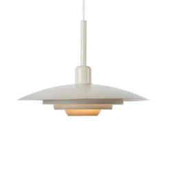 Markslöjd Hängeleuchte Piny, beige, Ø 35 cm, Metall, E27