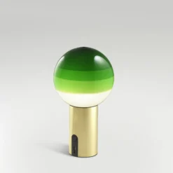 MARSET Akku-Tischlampe Dipping Light, grün/messing