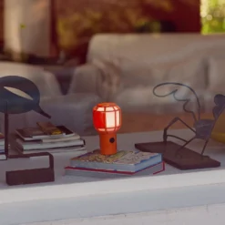 MARSET Chispa LED-Akku-Terrassenlampe IP44 orange