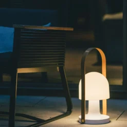 MARSET FollowMePlus Akku-Tischlampe Höhe 44cm weiß