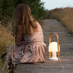 MARSET FollowMePlus Akku-Tischlampe Höhe 44cm weiß