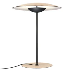 MARSET Ginger M LED-Tischleuchte Ø42cm eiche/weiß
