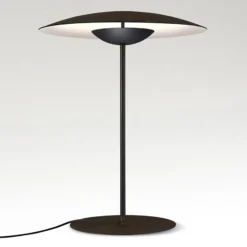 MARSET Ginger M LED-Tischleuchte Ø42cm wenge/weiß