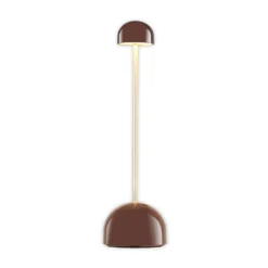 MARSET LED-Akku-Tischlampe Sips, braun/gold, 31 cm, Stahl