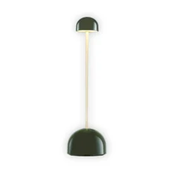 MARSET LED-Akku-Tischlampe Sips, grün/gold, 31 cm, Stahl