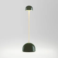MARSET LED-Akku-Tischlampe Sips, grün/gold, 31 cm, Stahl
