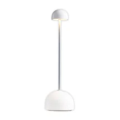 MARSET LED-Akku-Tischlampe Sips, weiß/silber, 31 cm, Stahl