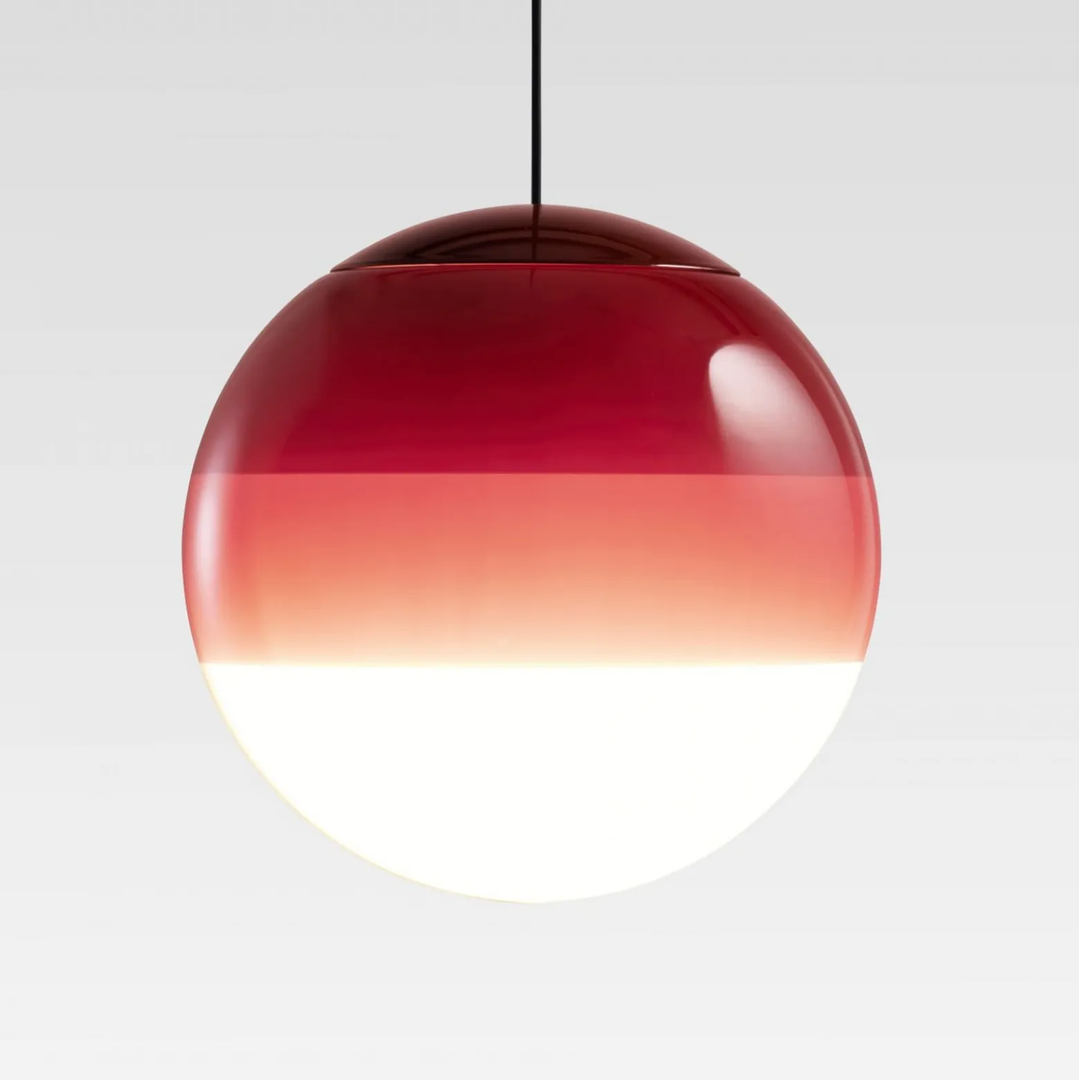 MARSET LED-Hängelampe Dipping Light, Ø 13 cm, burgunderrot