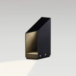 MARSET LED-Sockellampe Domus, Höhe 26 cm, schwarz, Aluminium