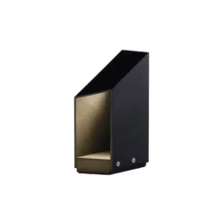MARSET LED-Sockellampe Domus, Höhe 26 cm, schwarz, Aluminium