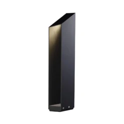 MARSET LED-Sockellampe Domus, Höhe 55 cm, schwarz, Aluminium