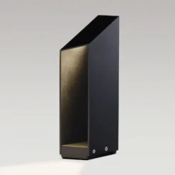 MARSET LED-Sockellampe Domus, Höhe 37 cm, schwarz, Aluminium