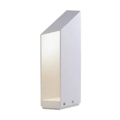 MARSET LED-Sockellampe Domus, Höhe 37 cm, weiß, Aluminium