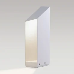 MARSET LED-Sockellampe Domus, Höhe 37 cm, weiß, Aluminium