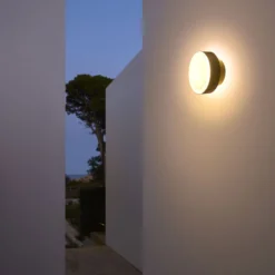 MARSET Plaff-on! LED-Außenwandleuchte, IP65, Ø16cm