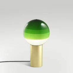 MARSET Tischlampe Dipping Light S, grün/messing
