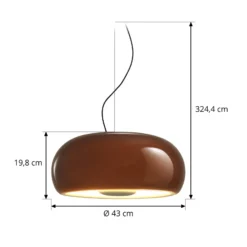 MARSET Vetra LED-Hängeleuchte, Ø 43 cm, bernstein
