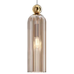 Maytoni Antic Hängeleuchte, Glasschirm in Cognac