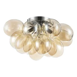 Maytoni Balbo Deckenleuchte Glas nickel/bernstein