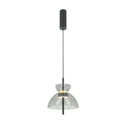 Maytoni Bangkok, Trommelform, hellgrau, Ø 25 cm, Glas