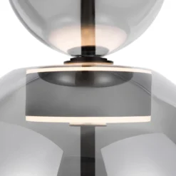 Maytoni Bangkok, Trommelform, rauchgrau, Ø 25 cm, Glas