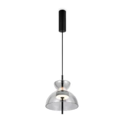 Maytoni Bangkok, Trommelform, rauchgrau, Ø 25 cm, Glas