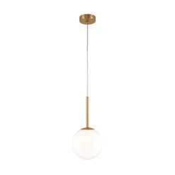 Maytoni Basic form Hängeleuchte, weiß/gold, 1-flg.