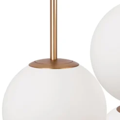 Maytoni Basic form Hängeleuchte, weiß/gold, 3-flg.