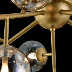 Maytoni Dallas Deckenleuchte, 20 Glaskugeln, gold